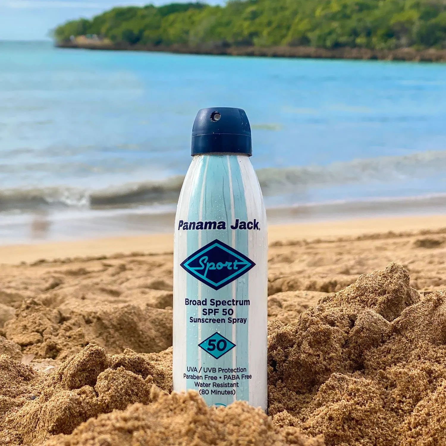 Panama Jack Sport Sunscreen Spray - SPF 50, Broad Spectrum UVA/UVB Protection, PABA, Paraben, Gluten & Cruelty Free, Water Resistant (80 Minutes), 5.5 OZ (Pack of 2)