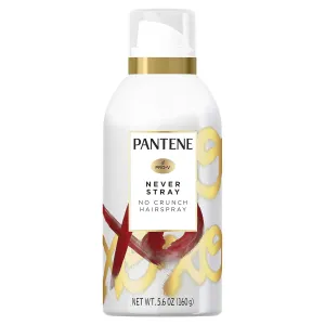 Pantene Pantene Sulfate Free Never Stray No Crunch Hair Spray for Shiny Hair w/ Bamboo & Silk, 5.6 oz, 5.6 Ounce
