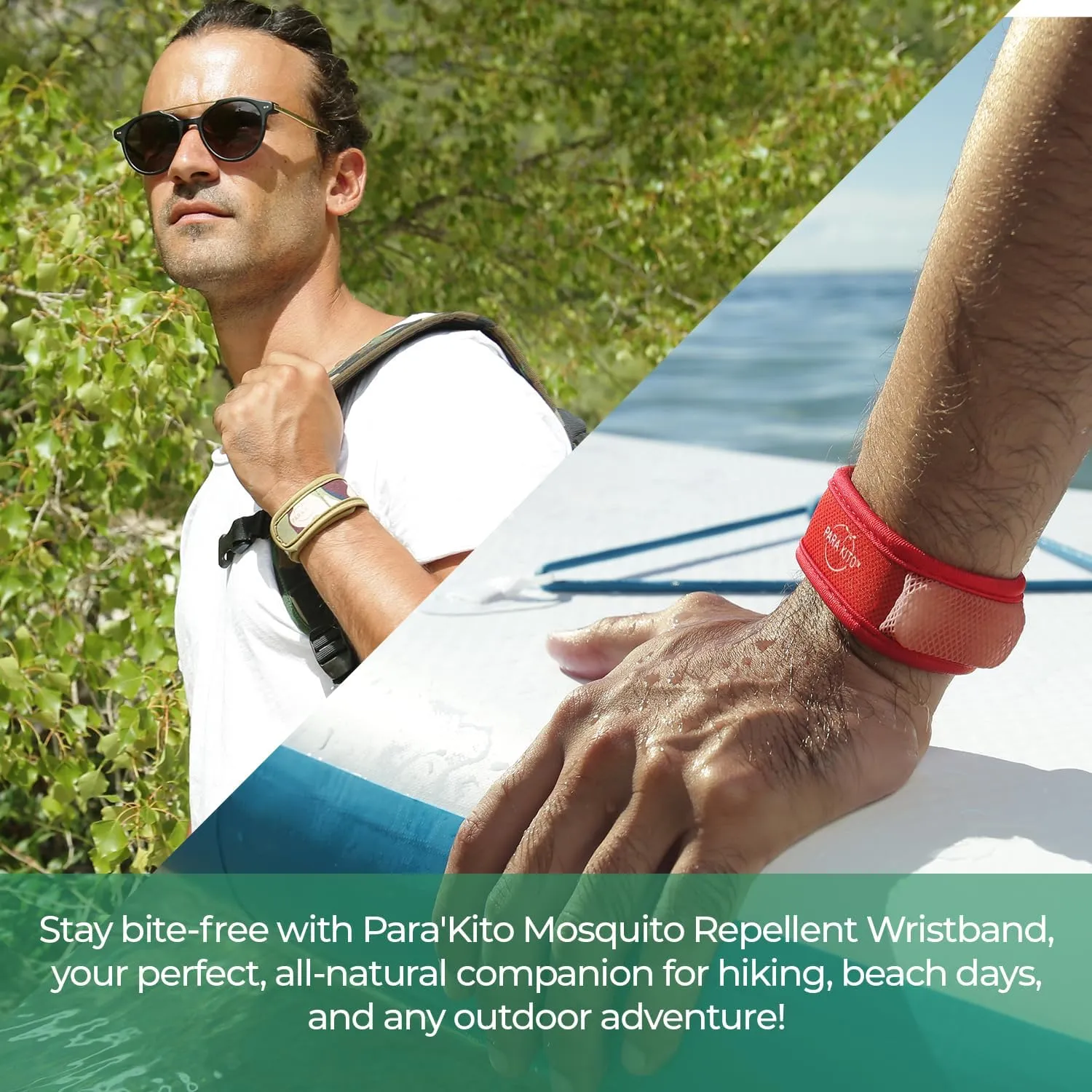 PARA'KITO Mosquito Insect & Bug Protection Wristband - Mosquito Stickers & Bug Spray Alternative - Summer Essentials, Beach Accessories, Hiking & Camping Essentials -Natural Essential Oils (Pineapple)
