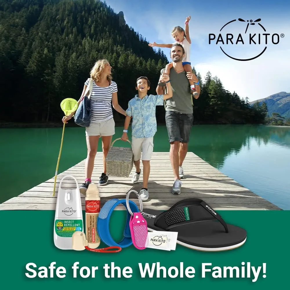 PARA'KITO Mosquito Insect & Bug Protection Wristband - Mosquito Stickers & Bug Spray Alternative - Summer Essentials, Beach Accessories, Hiking & Camping Essentials - Natural Essential Oils (Tropical)