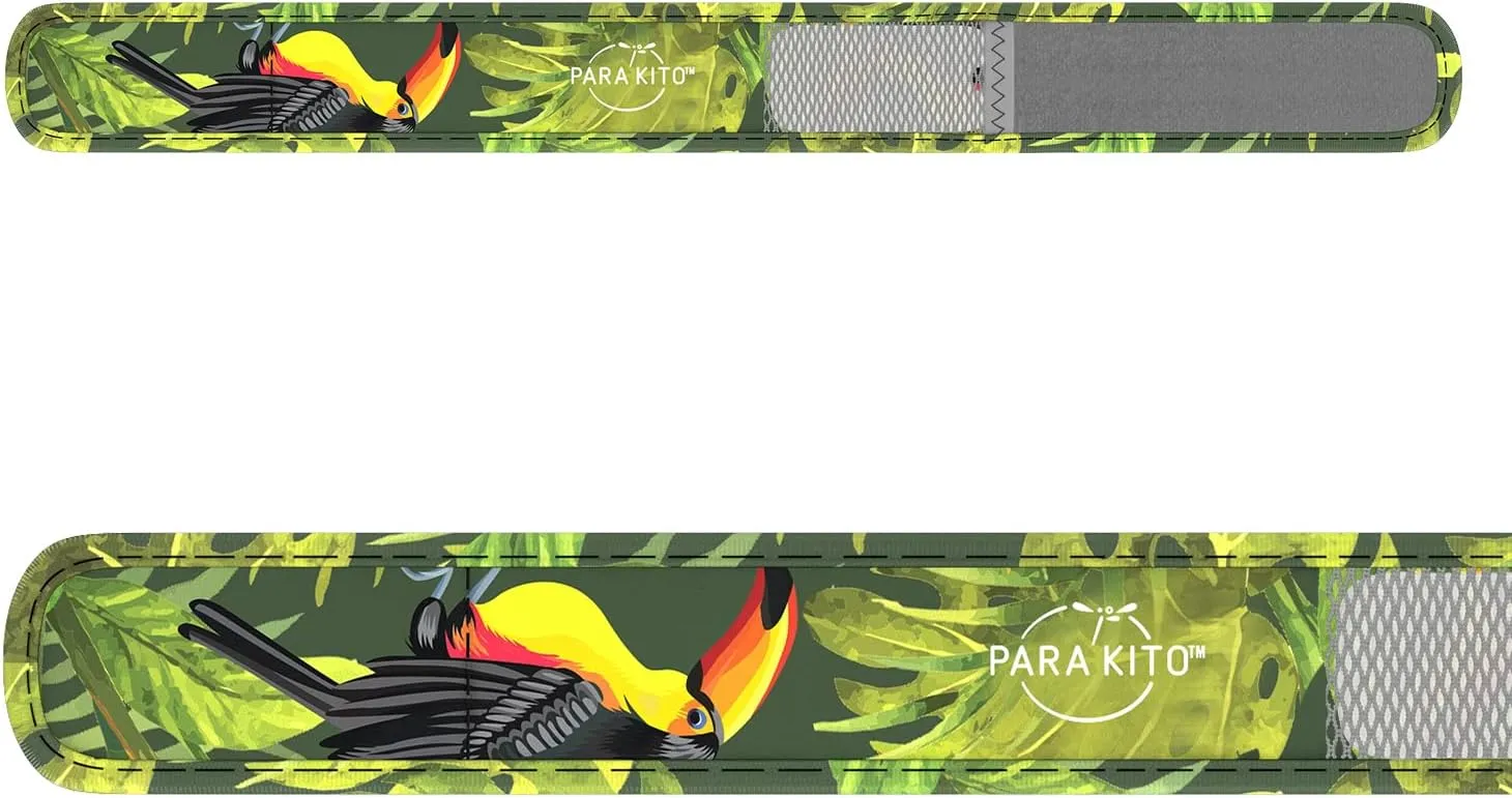 PARA'KITO Mosquito Insect & Bug Protection Wristband - Mosquito Stickers & Bug Spray Alternative - Summer Essentials, Beach Accessories, Hiking & Camping Essentials - Natural Essential Oils (Tropical)