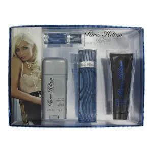 Paris Hilton for Men - 4 Pc Gift Set 3.4oz Cologne Spray, 3oz Hair and Body Wash, 2.75oz Alcohol Free Deodorant Stick, 0.25oz Cologne Spr