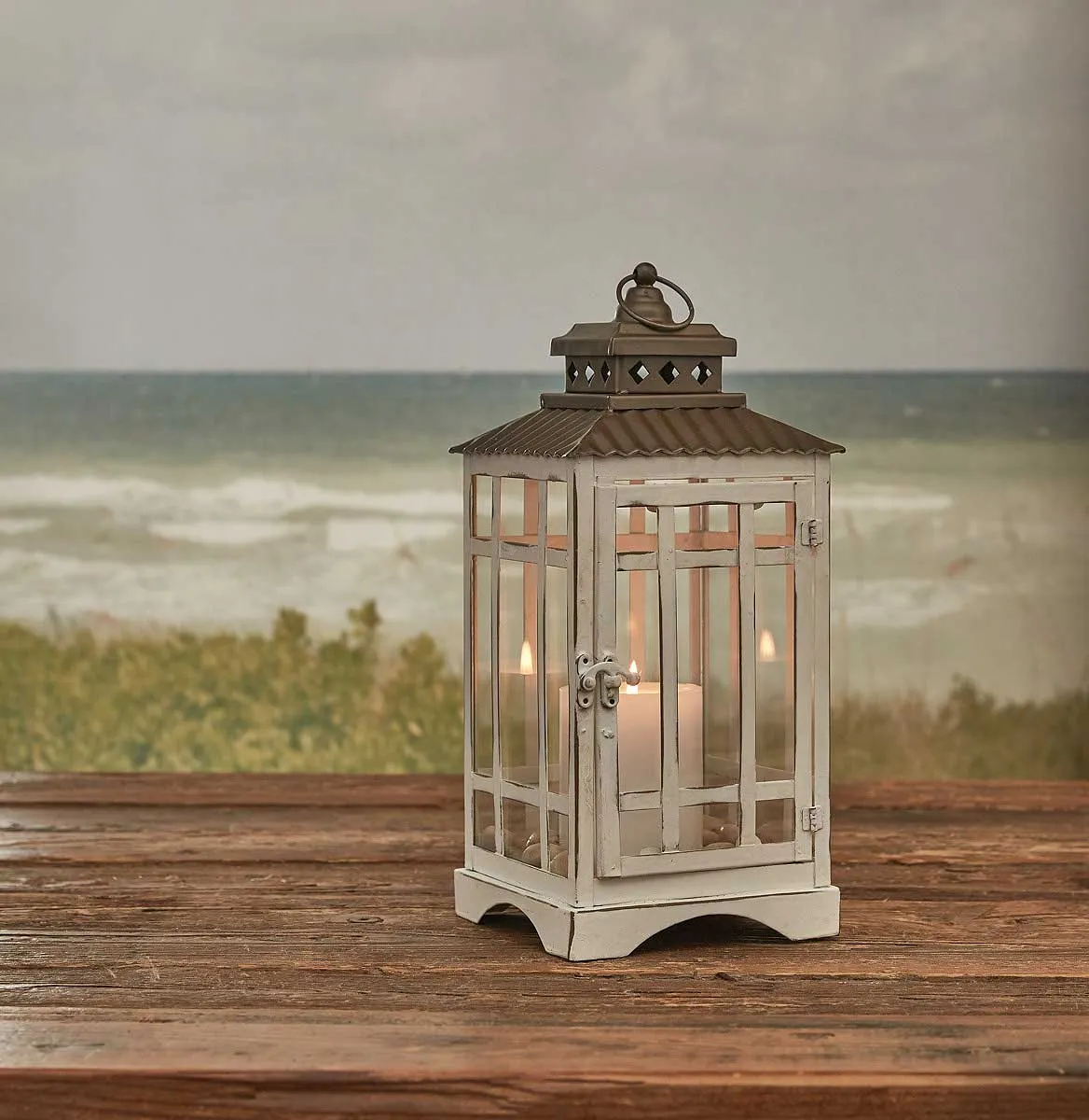 Park Designs White Lantern - Large