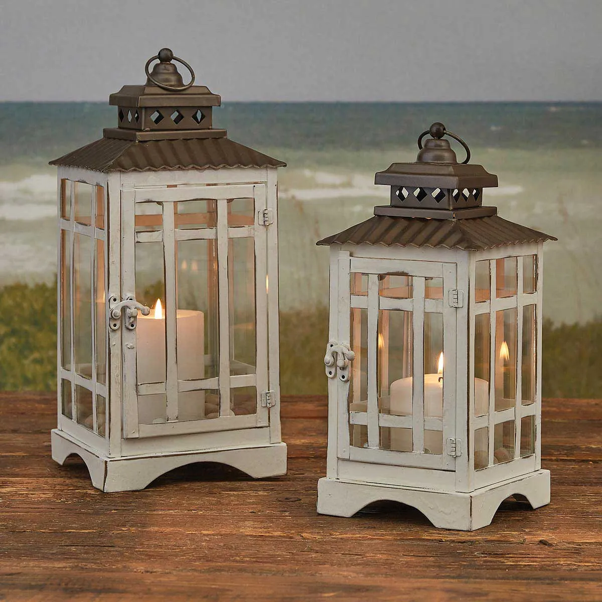 Park Designs White Lantern - Large