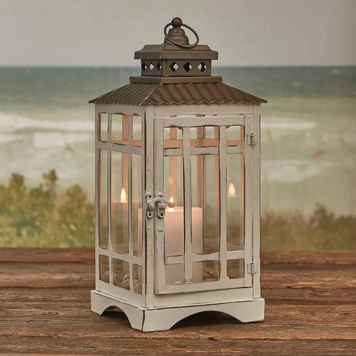Park Designs White Lantern - Large