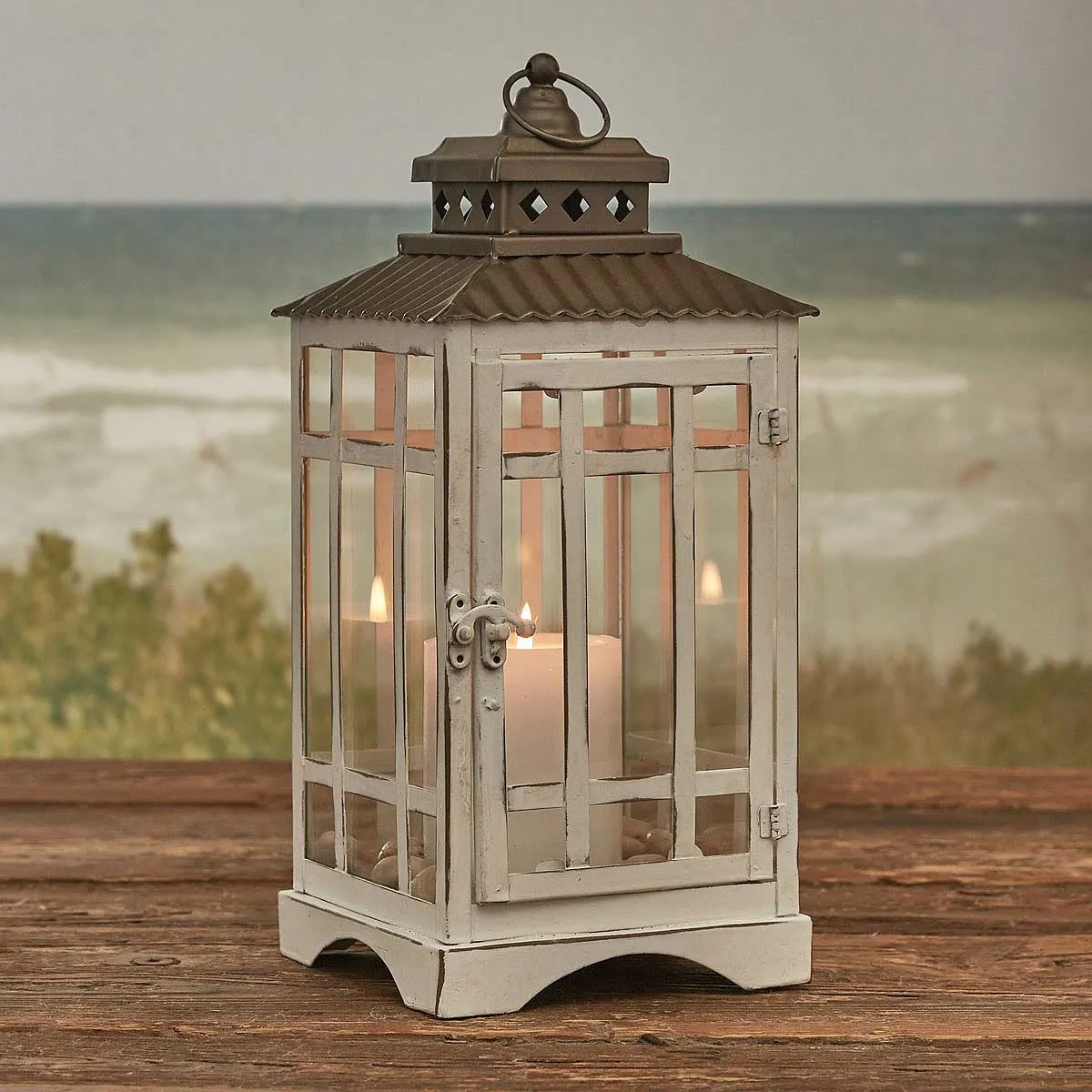 Park Designs White Lantern - Large