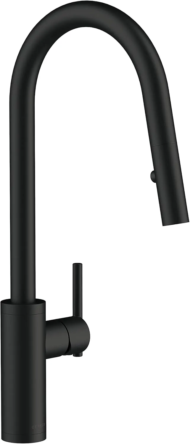 Parma Cafe Pull-Down Kitchen Faucet w/Snapback Retraction 1.75gpm Satin Black