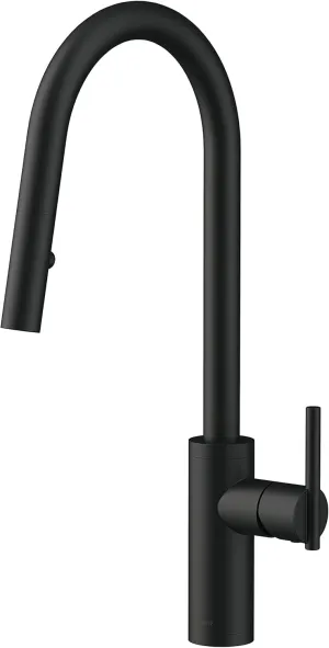 Parma Cafe Pull-Down Kitchen Faucet w/Snapback Retraction 1.75gpm Satin Black