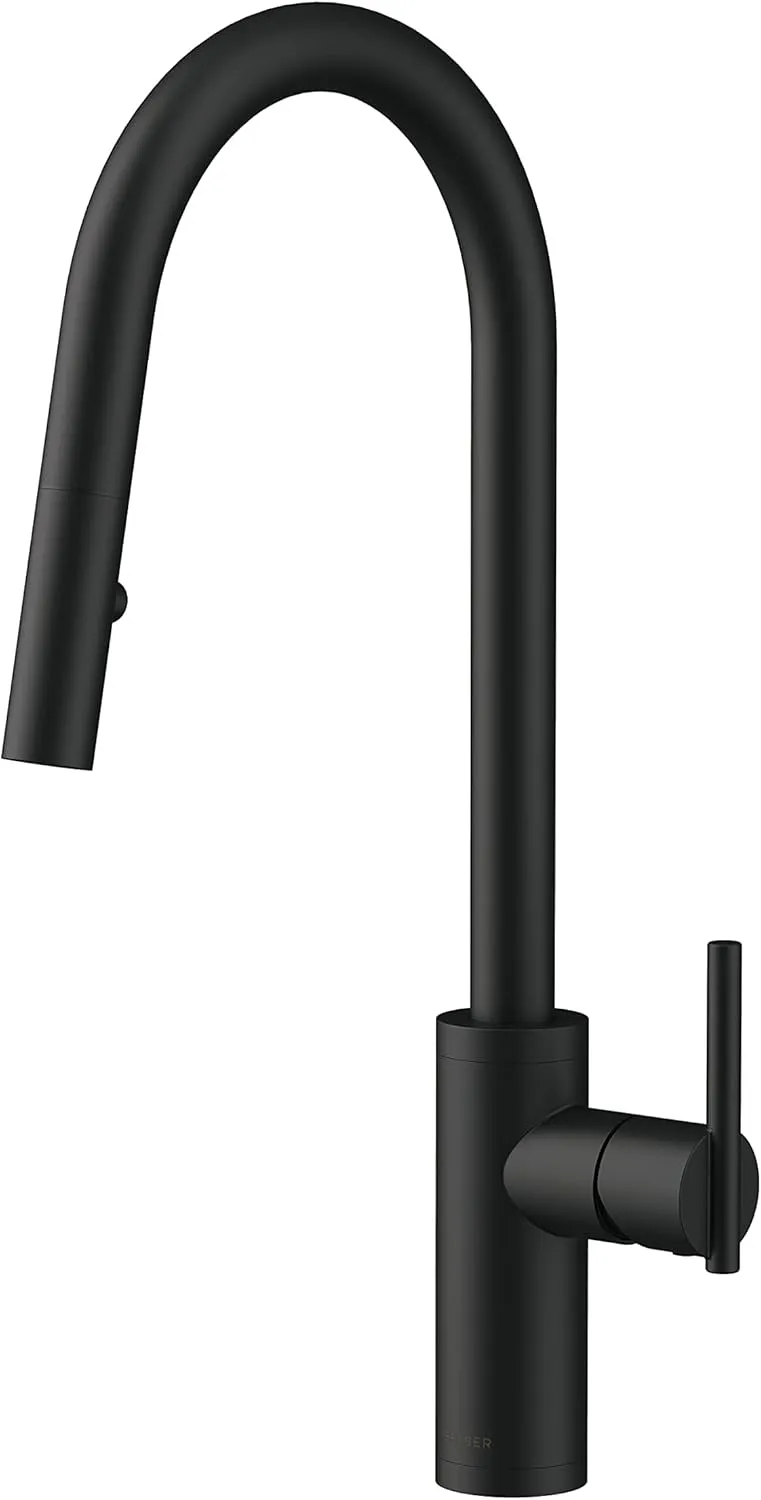 Parma Cafe Pull-Down Kitchen Faucet w/Snapback Retraction 1.75gpm Satin Black