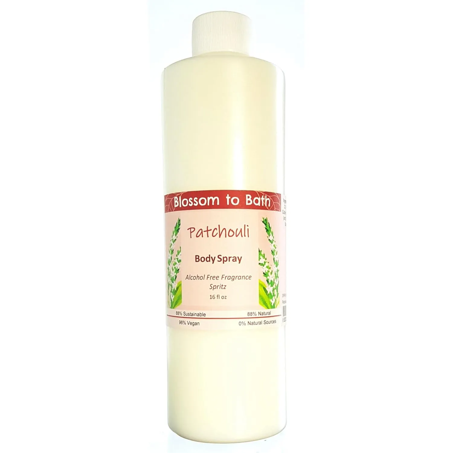 Patchouli Body Spray - 16 oz refill (16 Ounce) - Pure Essential Oil Fragrance - Energizes Skin with a Woodsy Exotic Scent