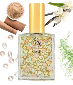 Pearl Organic Perfume Spray by Sage- 2 oz, Vegan & Cruelty-Free, Subtle Scent, Vanilla, Sandalwood, Musk - Made in USA