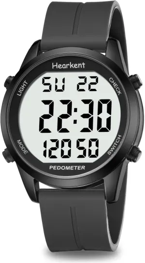 Pedometer Watch for Walking for Senior No App Required with Steps Calories Counter and LCD Large Numbers