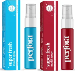 Perf'ora Super Fresh Assorted Mouth Spray | Ultra Mint   Sweet Candied Orange Flavor | Instant Fresh Breath, Alcohol-Free, Teeth Remineralization, SLS-Free | 10 ml x 2