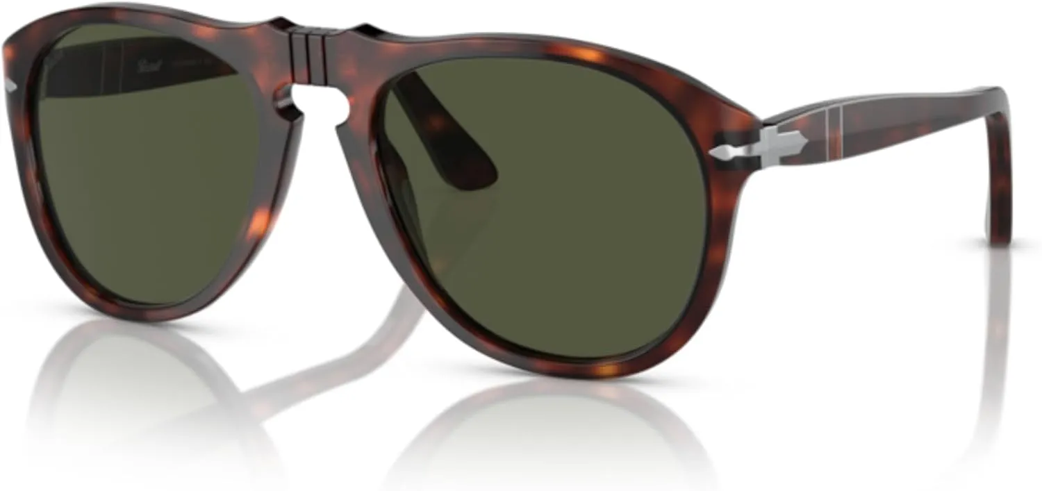 Persol PO0649 Aviator Sunglasses for Men   BUNDLE With Designer iWear Eyewear Kit