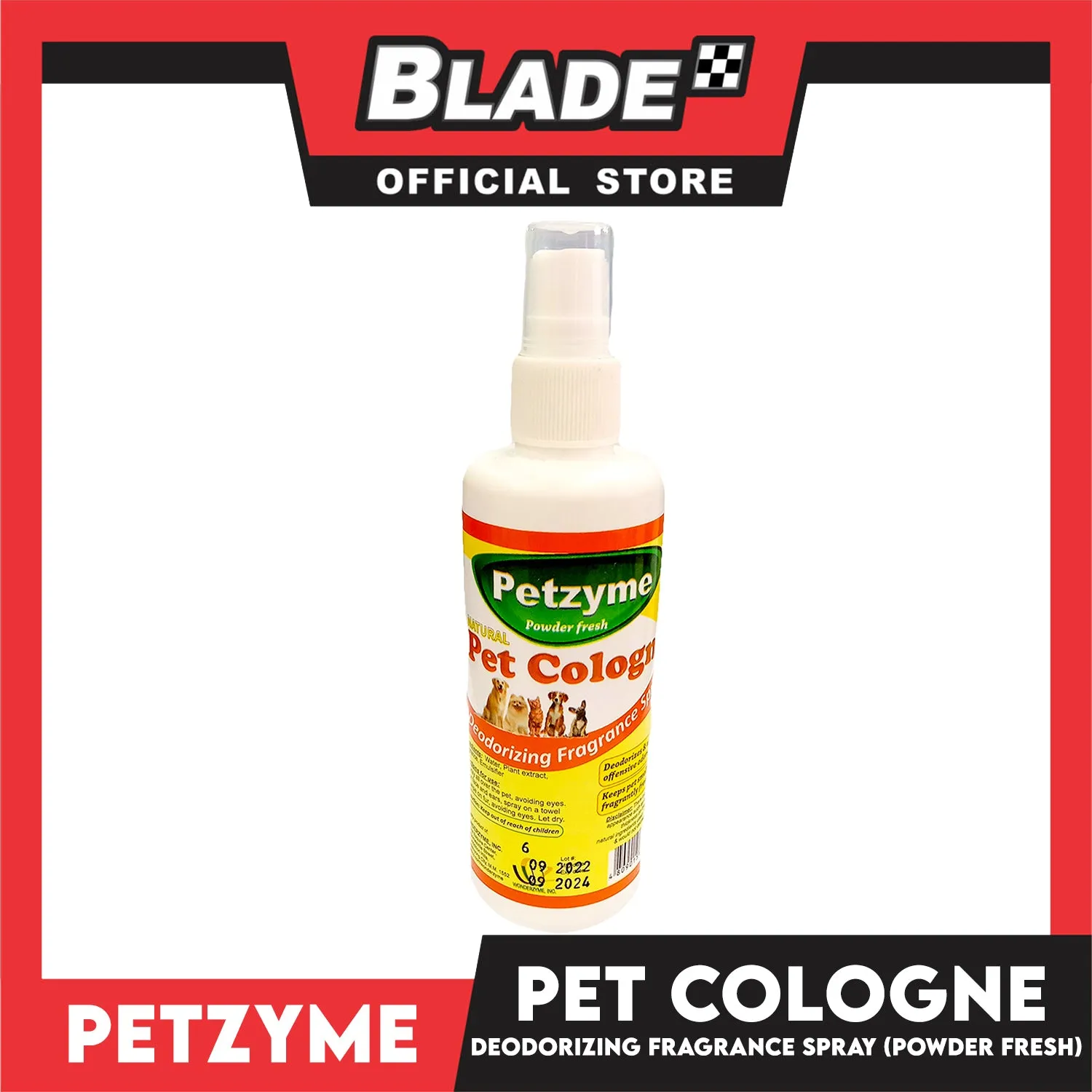 Petzyme Natural Pet Cologne 100ml Deodorizing Fragrance Pets Spray
