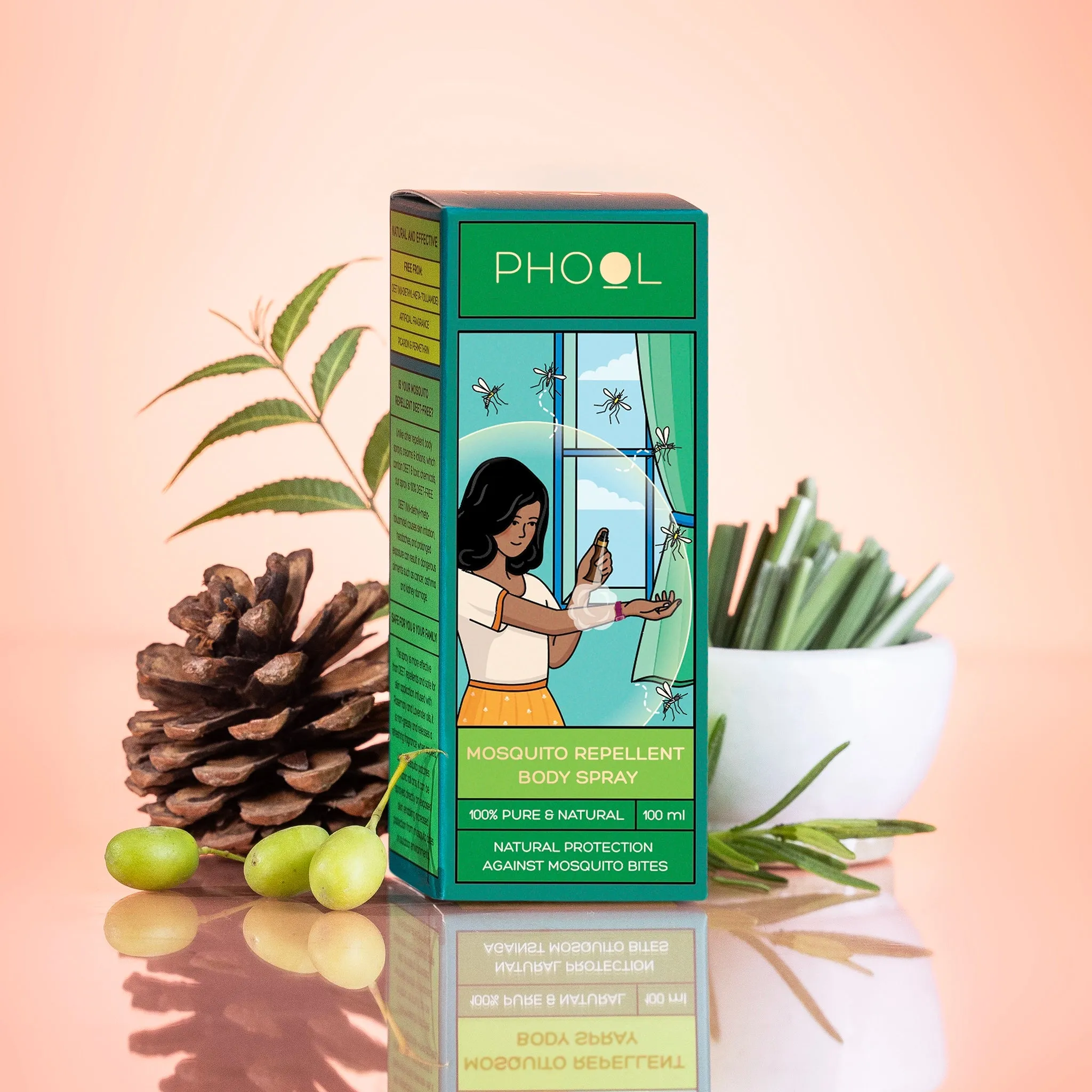 Phool DEET-Free Mosquito Repellent Body Spray