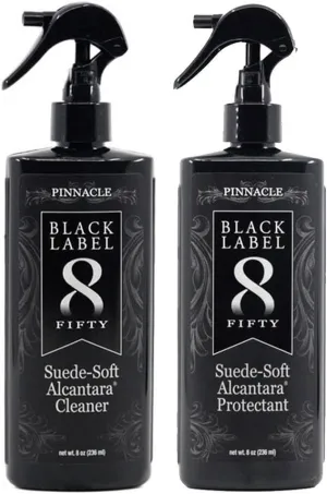 Pinnacle Black Label Suede-Soft Alcantara® Cleaner & Protectant | Gently Cleans & Shields Delicate Microfiber & Suede-Like Surfaces | Removes Dirt While Preserving Soft Texture | PBL-225/PBL-275