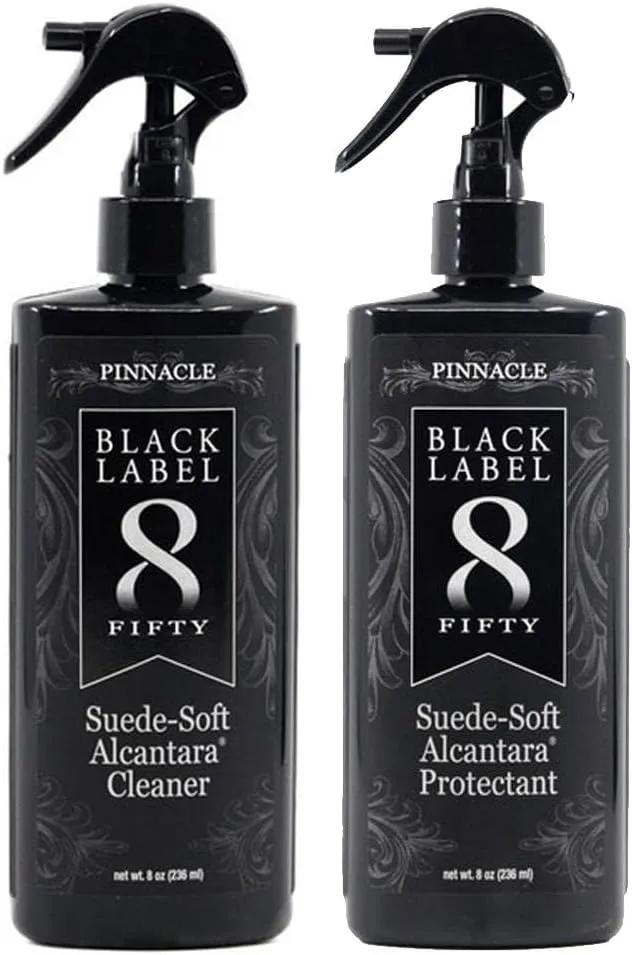 Pinnacle Black Label Suede-Soft Alcantara® Cleaner & Protectant | Gently Cleans & Shields Delicate Microfiber & Suede-Like Surfaces | Removes Dirt While Preserving Soft Texture | PBL-225/PBL-275