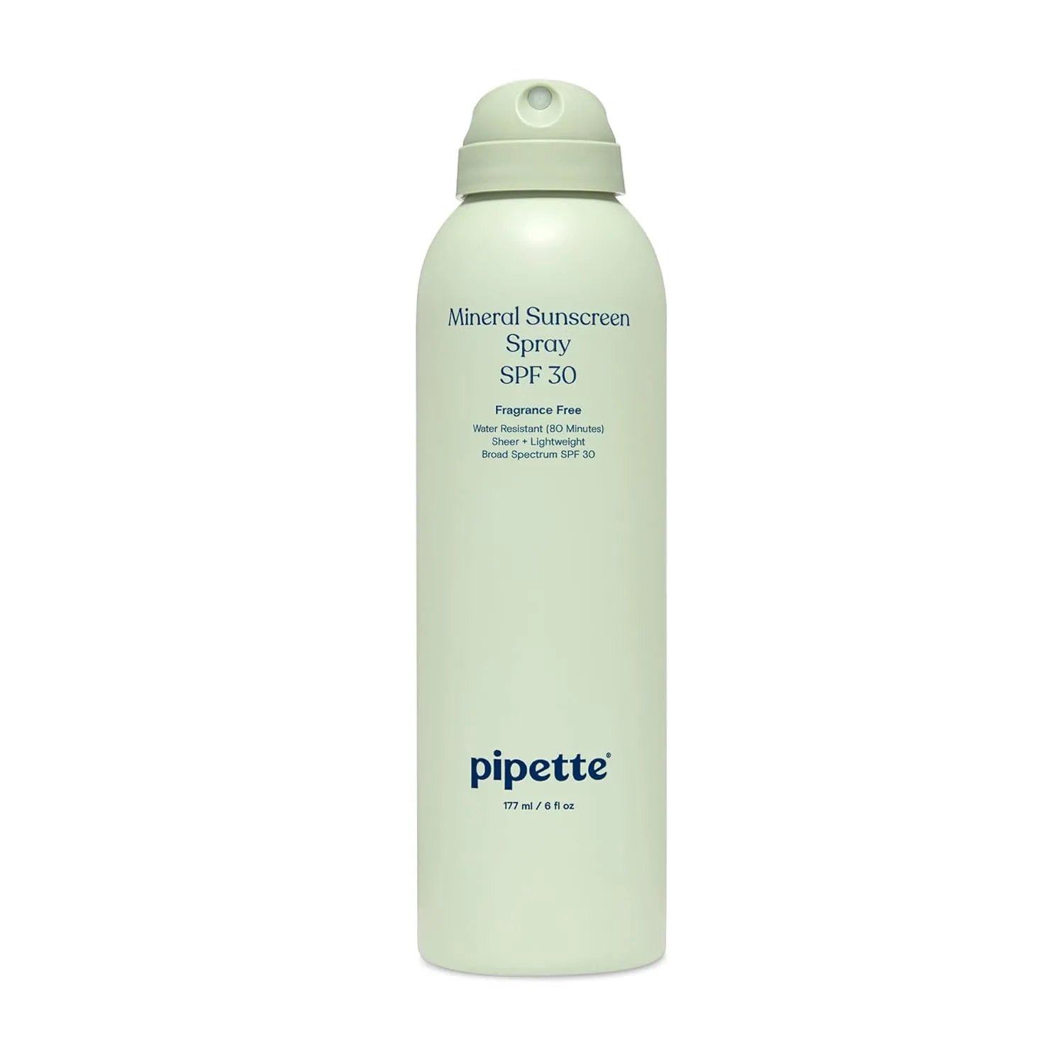 Pipette Baby Mineral Sunscreen Spray SPF 30, Broad Spectrum with Non-Nano Zinc Oxide, Water Resistant UVB/UVA Non-Toxic Sun Protection for Kids & Sensitive Skin, 6 oz