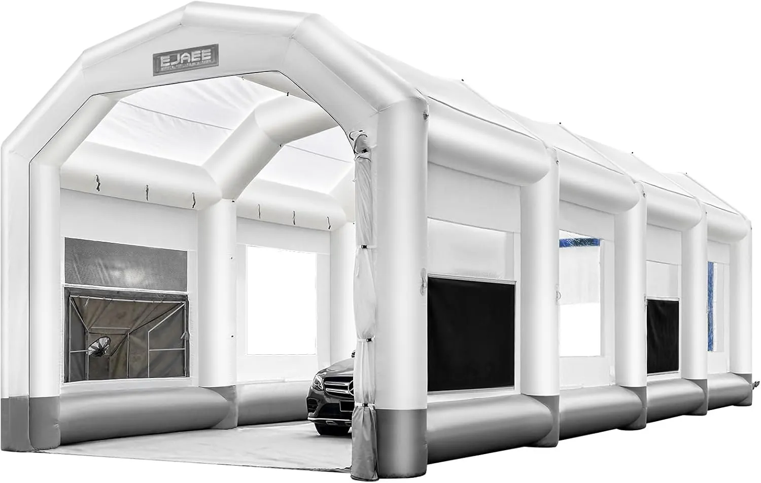 Platinum Series 50x19x17Ft Large Inflatable Spray Paint Booth with Blowers for Aircraft Parts, Buses, Vehicles Restoration; Dust-Free Workspace for Custom Paint Job