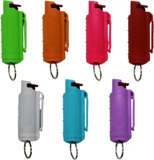 Police Strength OC Defense Pepper Spray Gel Safety Keychain for Easy Carry and Fast Access Finger Grip for More Accurate Strength Pepper Spray