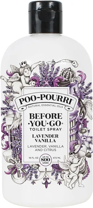 Poo-Pourri Before-You-Go 16 Ounce Refill Bottle, Lavender Vanilla