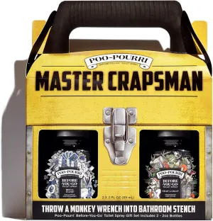 Poo-Pourri Before-You-Go Toilet Spray, Master Crapsman, Gift Set Variety 2 Fl Oz - Royal Flush and Trap-A-Crap