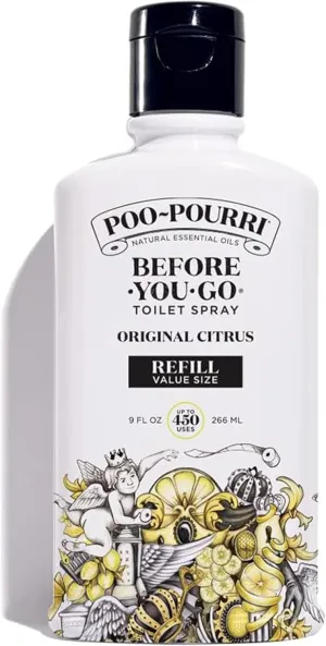 Poo-Pourri Before-You-go Toilet Spray Refill (Sprayer not Included), Original Citrus Scent, 9 Fl Oz