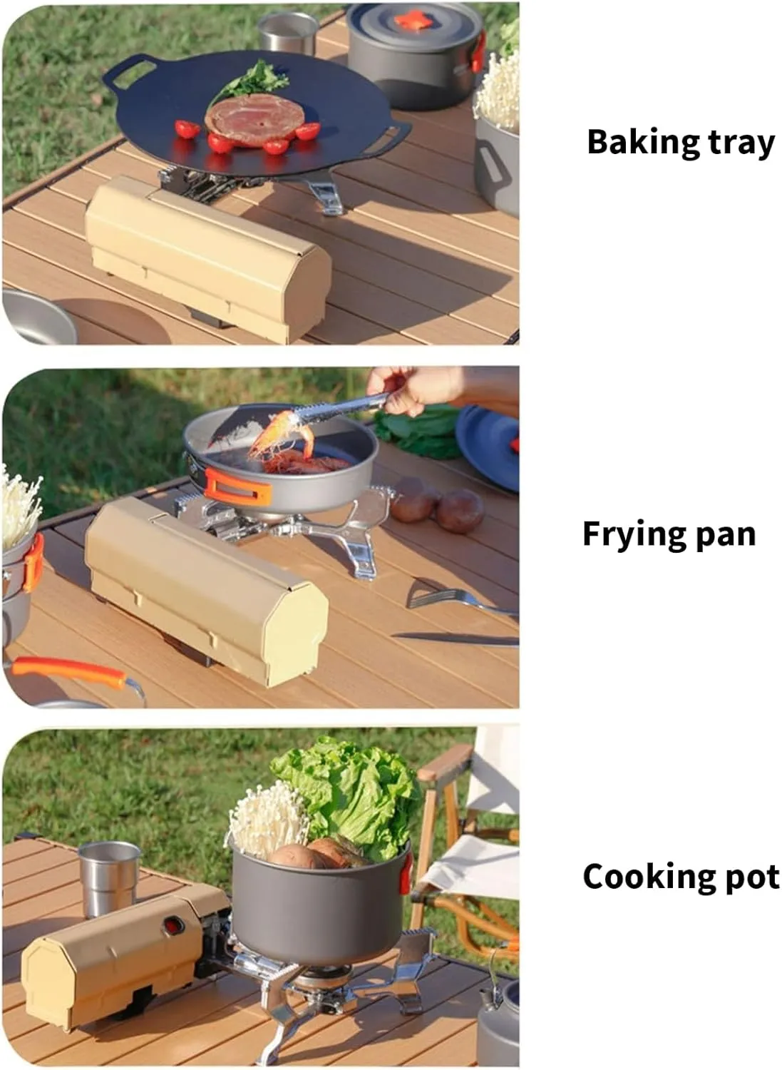 Portables Folded Camp Stove Outdoor Burners Travel Cooking Grills Cooker for Efficient Cooking