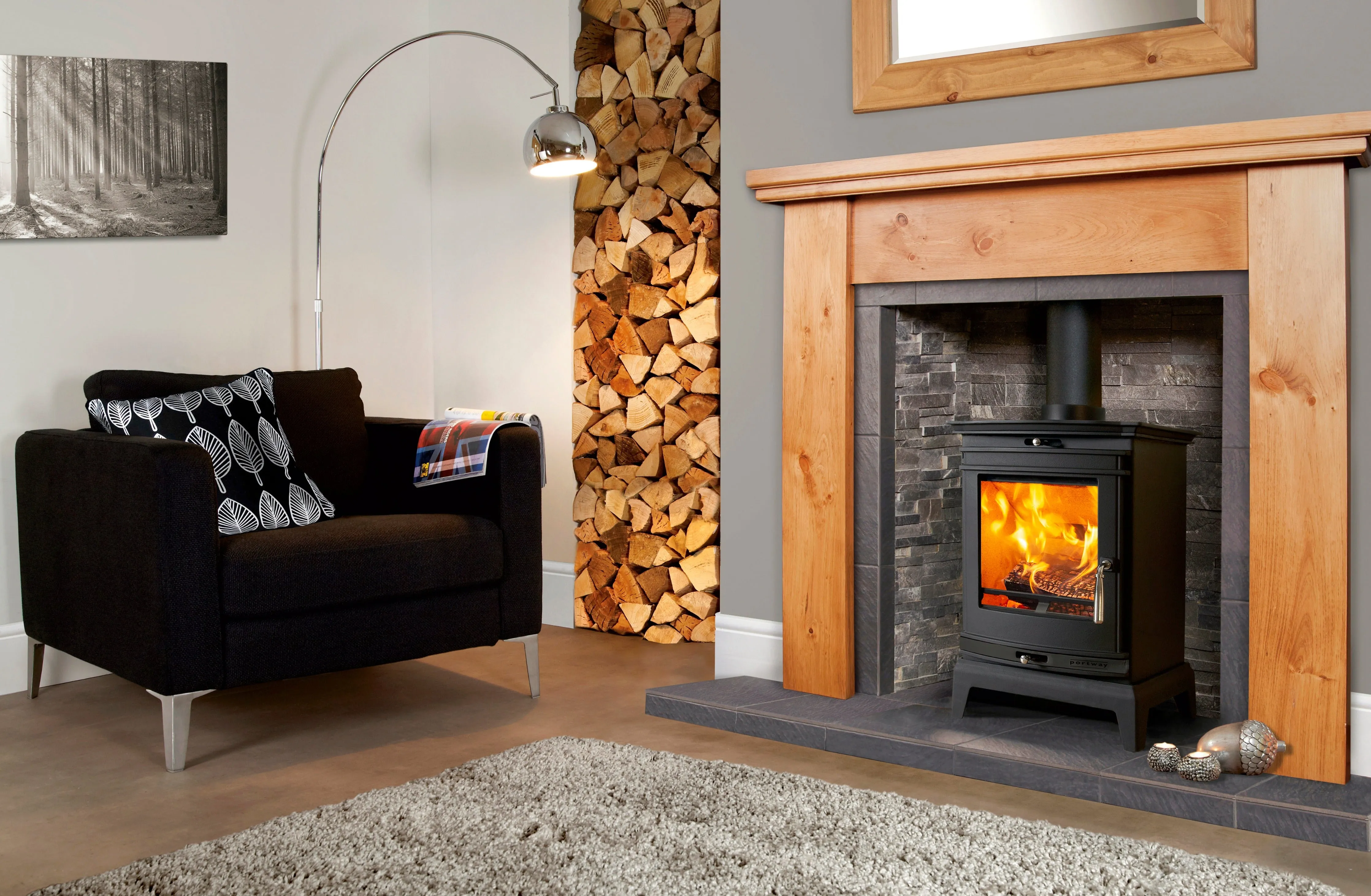Portway Rochester Multifuel/Log Burner Stove Fireplace