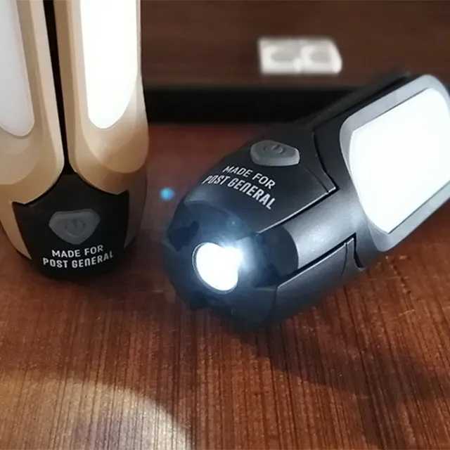 Post General Tri-Panel Solar Charged LED Light - Sand Beige