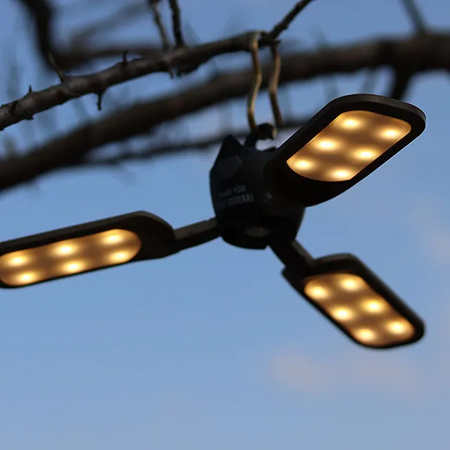 Post General Tri-Panel Solar Charged LED Light - Sand Beige