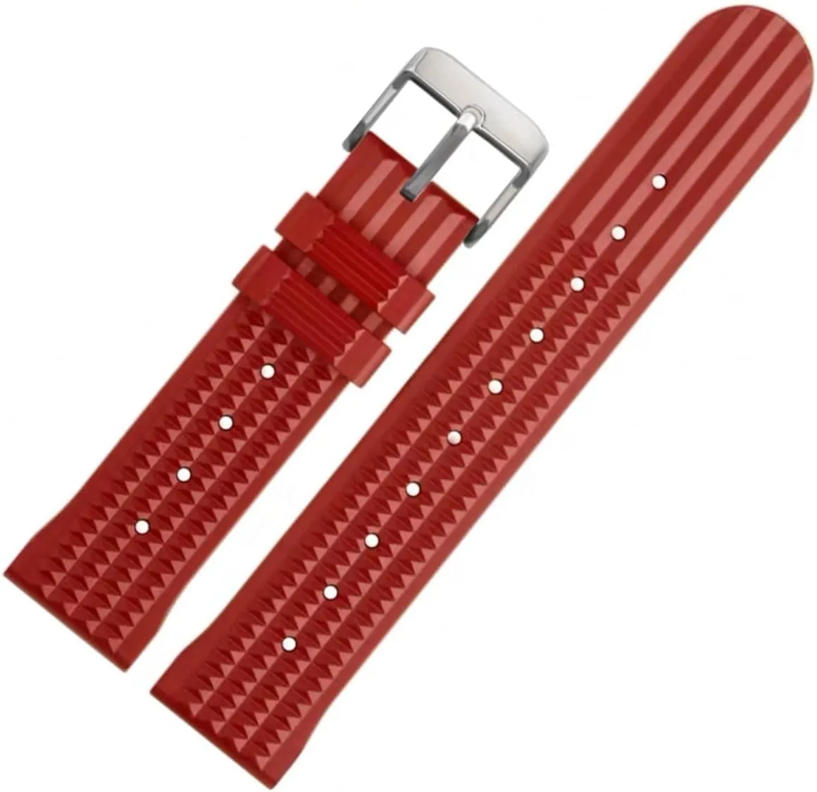 Premium Rubber Waffle Watch Strap- Waterproof Replacement Watch Band- Soft Rubber Watchbands for Men & Women- For Divers & Sports Watches- Suitable for Seiko & Most Watches- 20mm 22mm