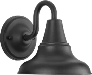 Progress Lighting P5622-31 District Collection 1-Light Farmhouse Outdoor Wall Lantern, Textured Black, 8" W x 8-1/4" H