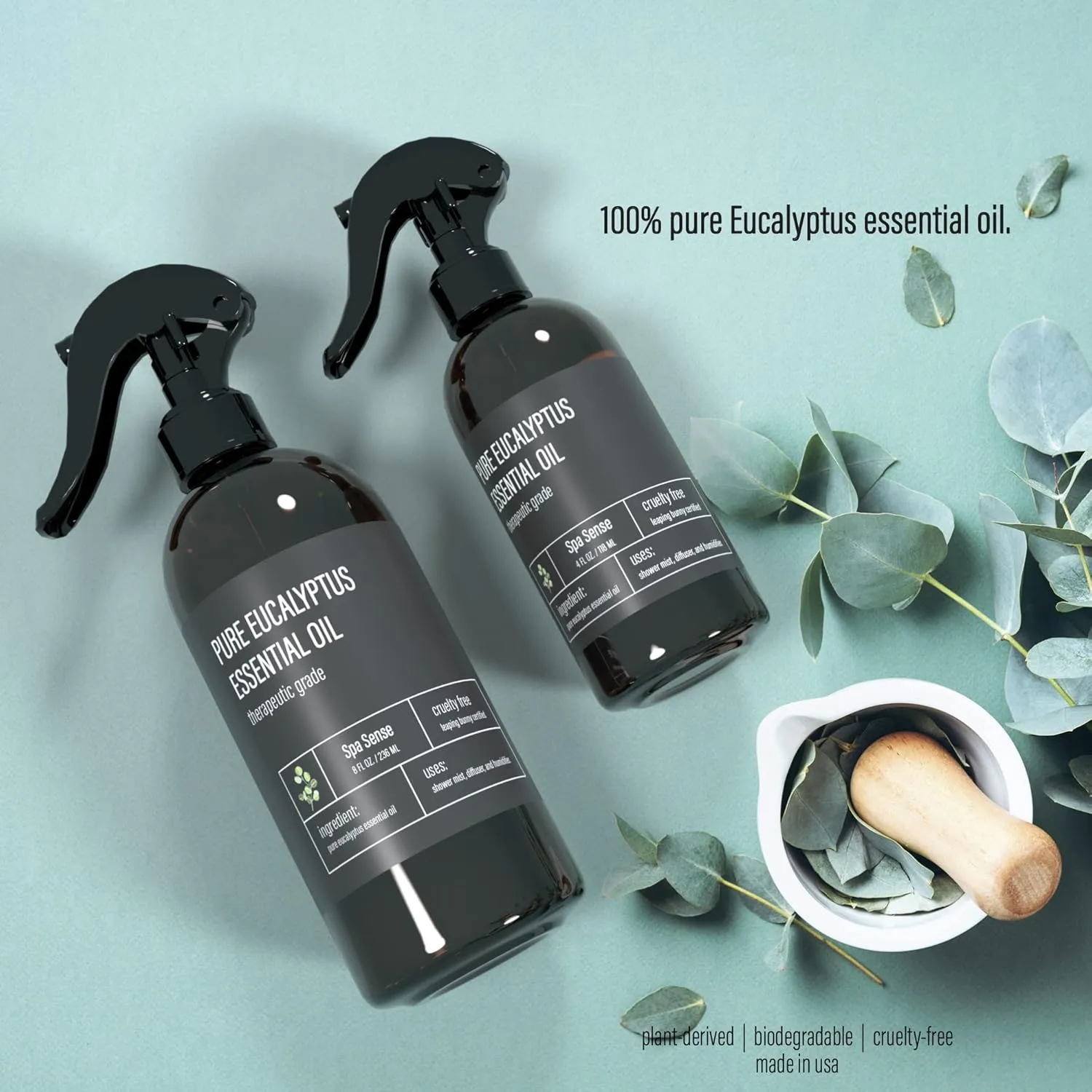 Pure Eucalyptus Oil Shower Mist and Steam Room Spray - Room Spray and Eucalyptus Spray for Shower - Premium Aromatherapy Eucalyptus Essential Oil Spray - 4 Ounce