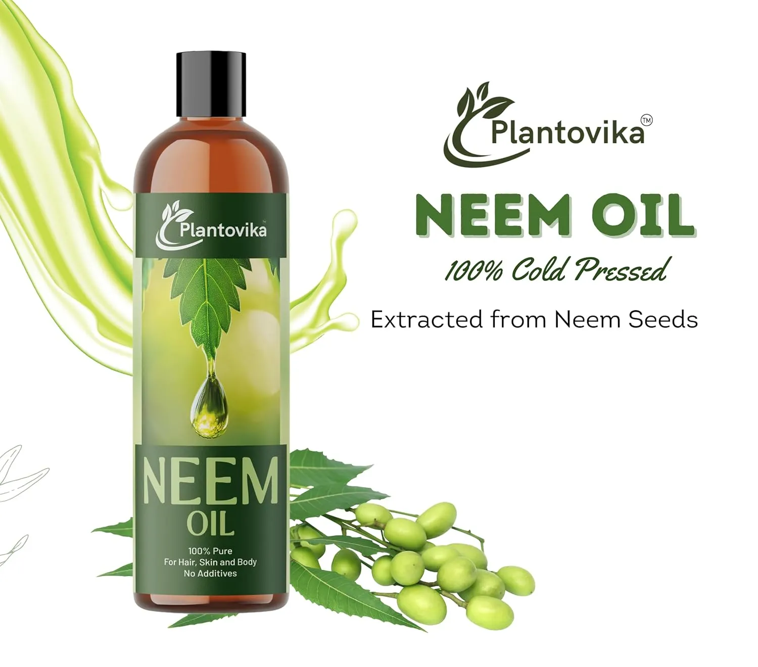 Pure Neem Oil (32 Oz) - 100% Cold Pressed, All Natural Concentrate, Unrefined, Multipurpose, Seed Extract