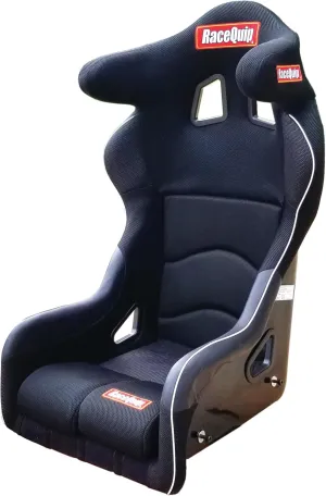 RaceQuip 96995599RQP Seat Non-Reclining FIA 16 in Harness Openings Fiberglass Black Fabric