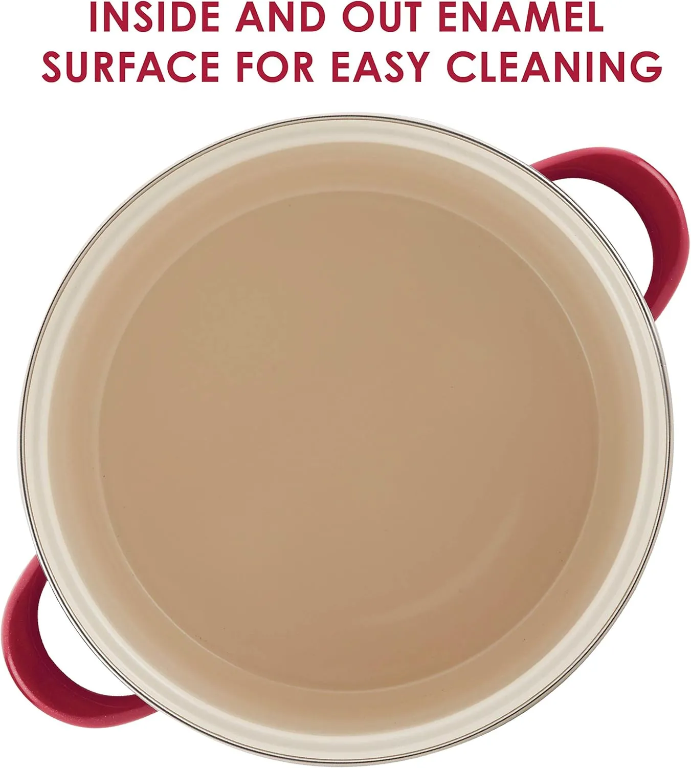 Rachael Ray Create Delicious Stock Pot/Stockpot with Lid - 12 Quart, Red