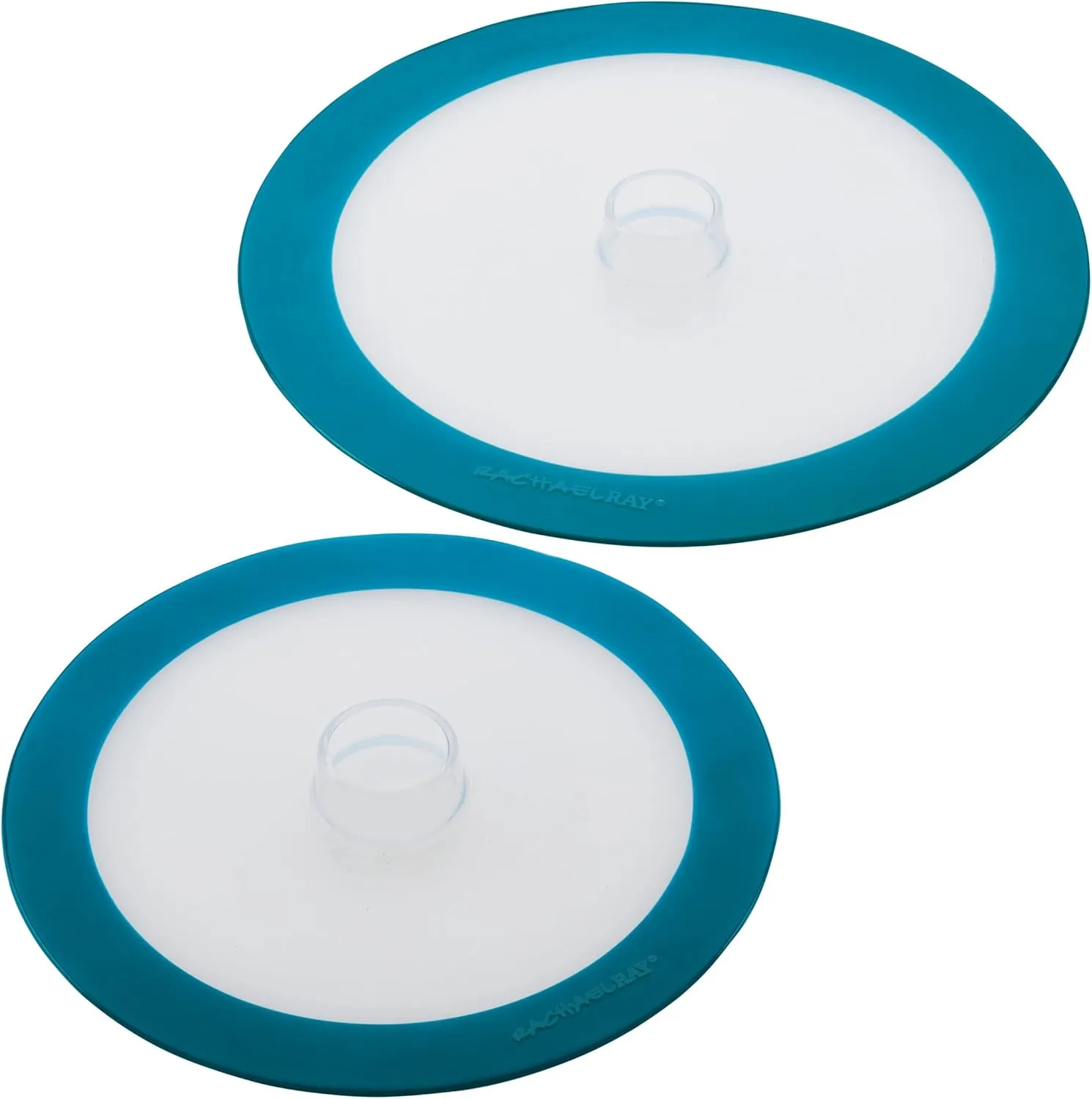 Rachael Ray Tools and Gadgets Silicone Suction Lid Set, 2 Piece - Teal