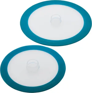 Rachael Ray Tools and Gadgets Silicone Suction Lid Set, 2 Piece - Teal