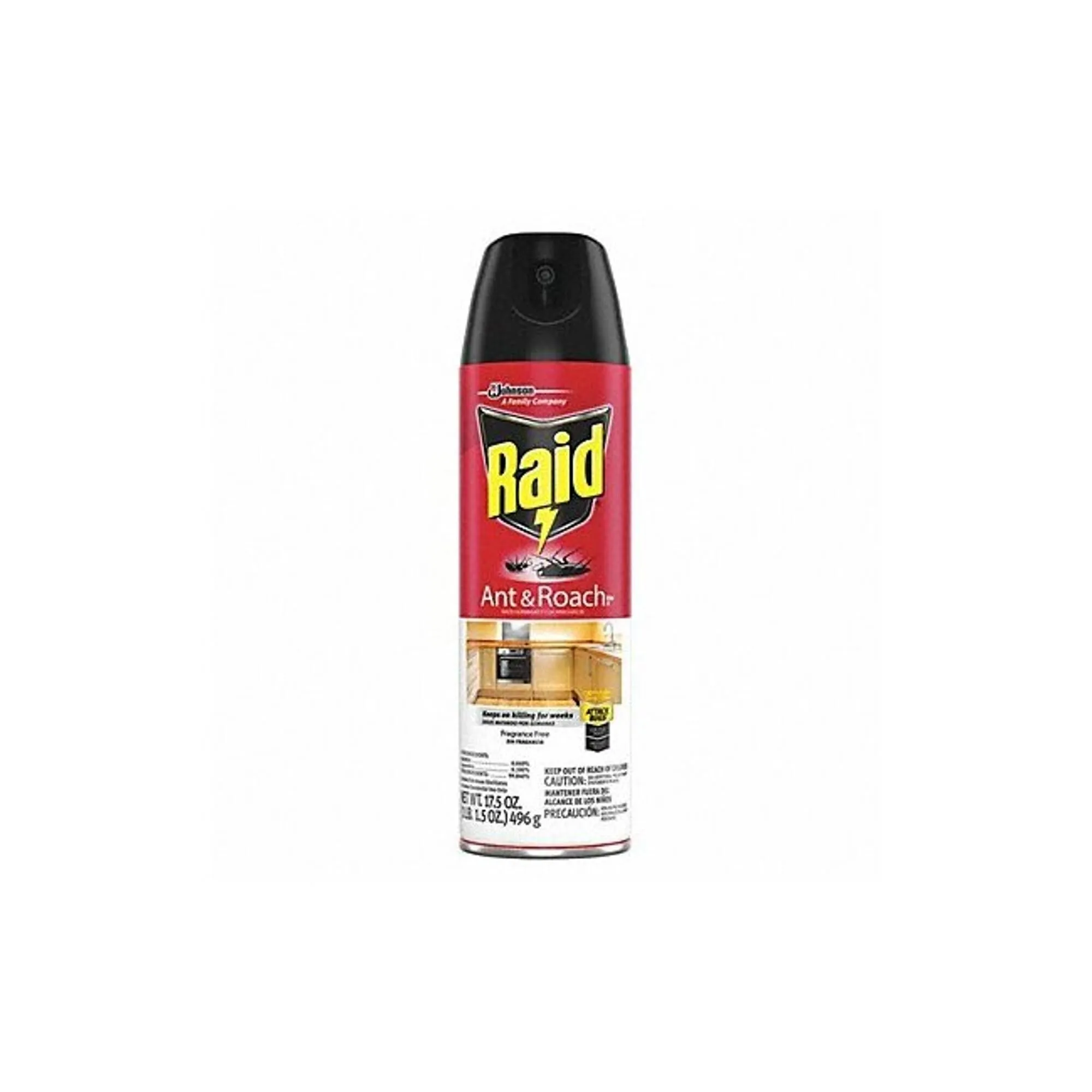 Raid Ant/Roach Killer,17.5 oz, Spray Can 365961 - 1 Each - 17.5 oz