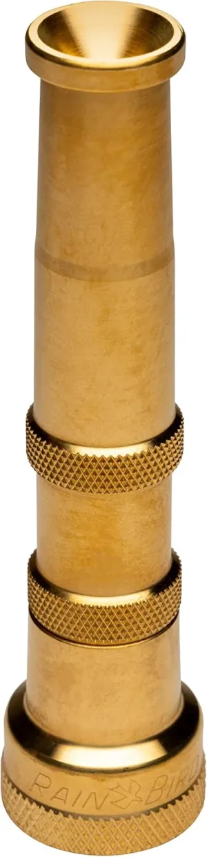 Rain Bird HENZLB5ADJ Brass Garden Hose Nozzle, 5" Twist Adjustable Sprayer for Watering Plants, Washing Cars, Cleaning Driveway, Watering Lawn & Garden, Cleaning Windows, Watering Hanging Baskets