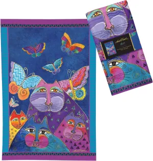 RainCaper Laurel Burch Flutterbyes Tea Towels Kitchen Towels, 18 x 28 Inches, 1 CT | 100% Cotton Super Soft and Absorbent Dish Towels