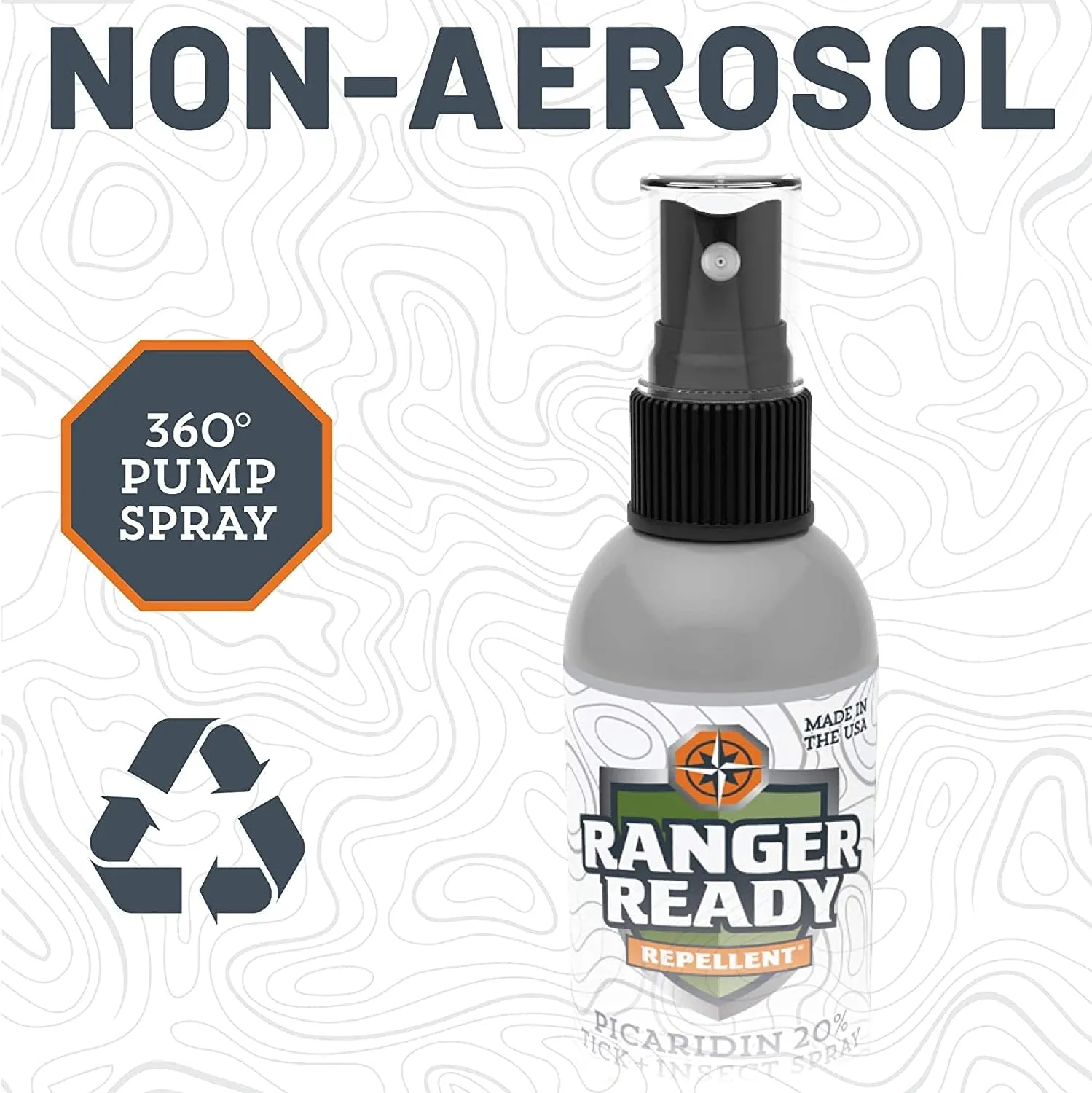 Ranger Ready Repellents Picaridin Insect Repellent Spray with Scent Zero - Mosquito Repellent and Tick Spray (3.4 oz., Pack of 2)