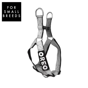 Reflectors - An Easy Walk & Step In Harness with Name Patch | Black