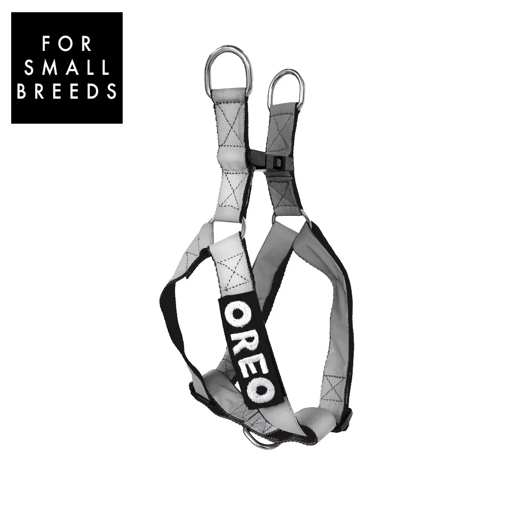 Reflectors - An Easy Walk & Step In Harness with Name Patch | Black