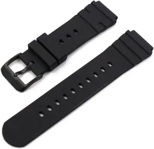 RHAIYAN Pin Buckle Rubber Strap Men's Watch Accessories Compatible With Luminox Luminos 3000 3001 3100 3900 Sports Waterproof Watch Strap Watch Band Specific ( Color : Black black buckle , Size :