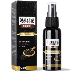 Rice Water for Hair Growth -Black Rice Water Hair Growth Spray for Thinning Hair and Hair Loss, All Natural Vegan Leave in Conditioner Spray Hair Care Products for Women & Men (1.7Fl.Oz)