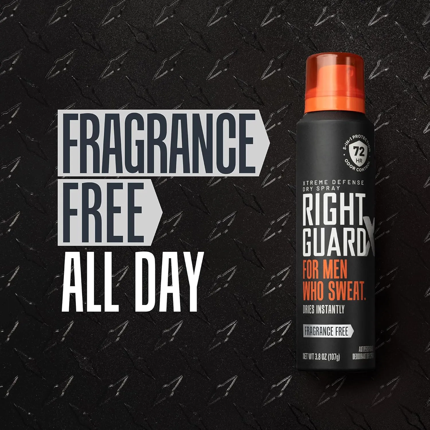 Right Guard Xtreme Defense Antiperspirant & Deodorant Spray, 5-in-1 Protection Dry Spray Deodorant For Men, Blocks Sweat 2X Longer, 72-Hour Odor Control, Fragrance Free, 3.8 oz. (3 count)