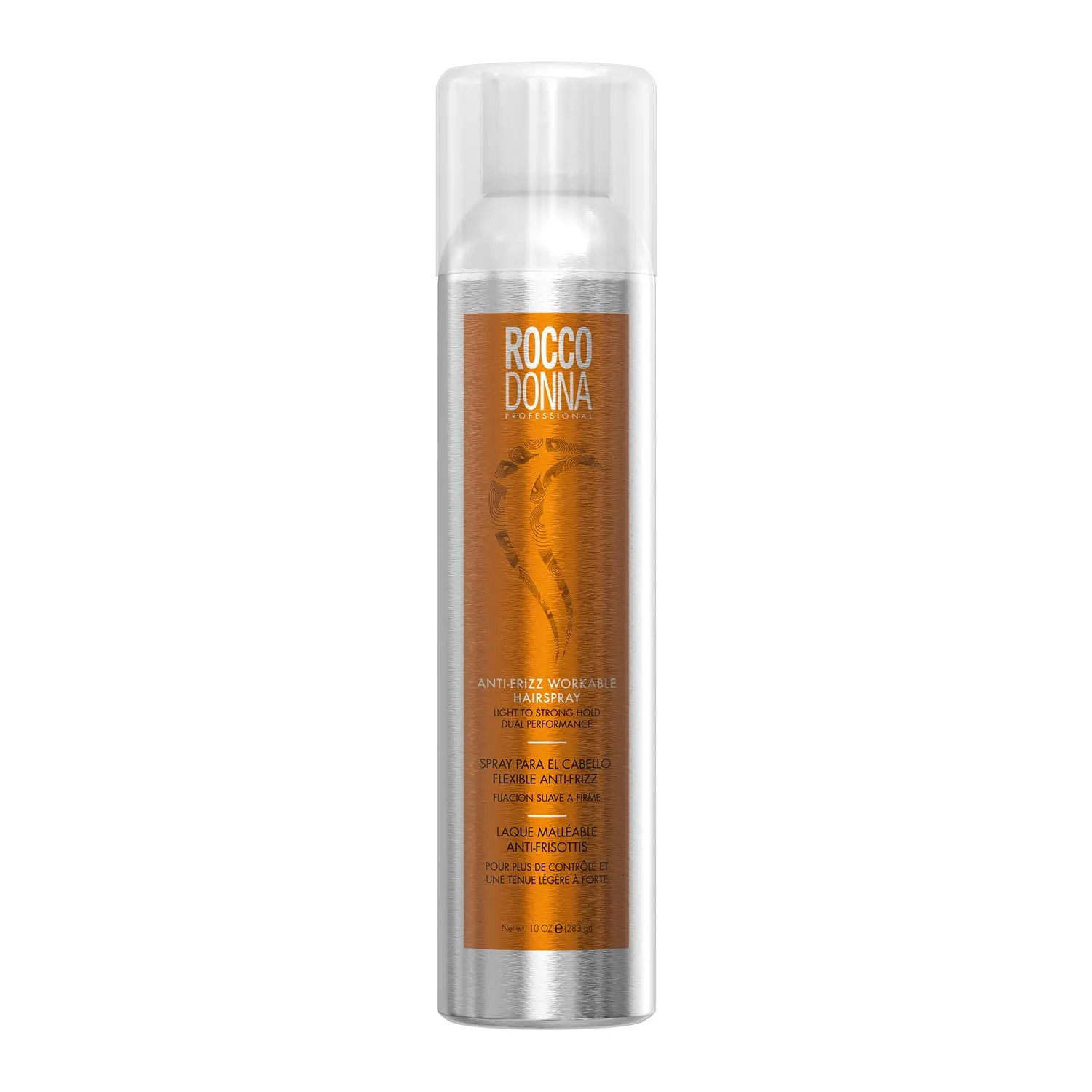 Rocco Donna Anti-Frizz Hairspray | Volumizing Spray for Soft & Firm Hold and Shine | 10 oz